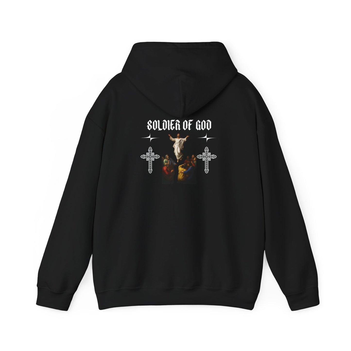 Unisex Hooded Sweatshirt - Soldier of God Design