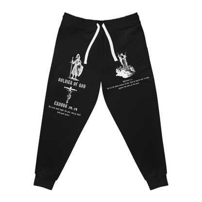 Inspirational Athletic Joggers - 'Soldier of God' Design